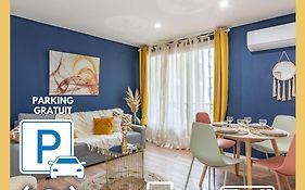 AMJA Proche clinique Saint-Roch apt 3 chambres 3 salles de bain parking gratuit idéal famille groupe coworking 10 min centre ville 10 min plage 5 min sortie autoroute